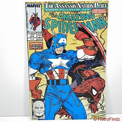 Amazing Spider-Man #323 Comic Book 1989 Todd McFarlane Captain America Marvel