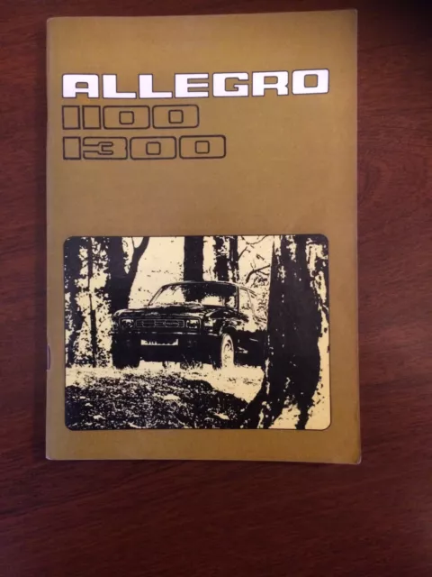 Allegro 1100 1300 Driver's Handbook 1976