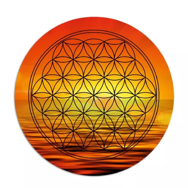 Mousepad "Blume des Lebens"  - rund 19cm - Flower of Life - Lebensblume