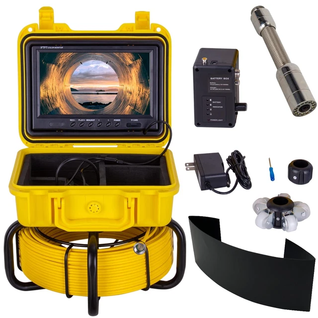 Pipe Inspection Camera Sewer Plumbing Drain Camera 9" LCD Screen Borescope Inspe