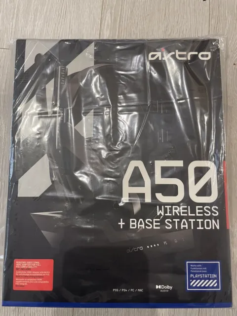 ASTRO Gaming A50 Wireless Headset and Base Station - Black/Grey PLAYSTATION/PC