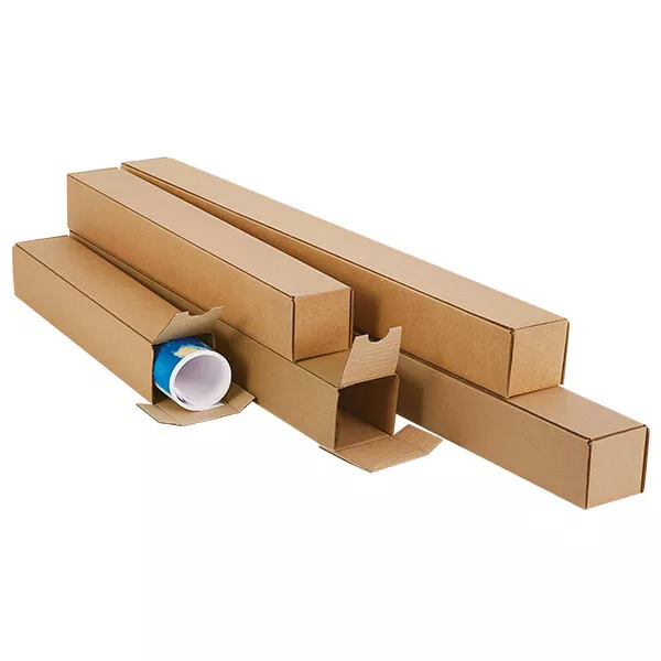 Tubes Carton Expédition Base Rectangle Havane 100,5 x 8 x 7,5cm Est 157gr 20 Pcs