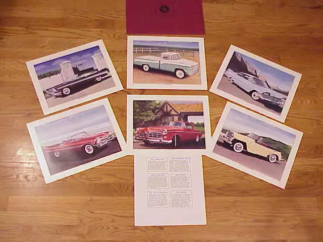 NOS MOPar 1950s Special 6 PRINTS 300 Fury Jeepster Dodge Plymouth