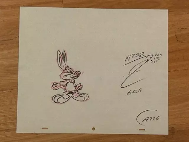 Warner Brothers-Tiny Toons Adventures-Buster Bunny- Original Production Drawing