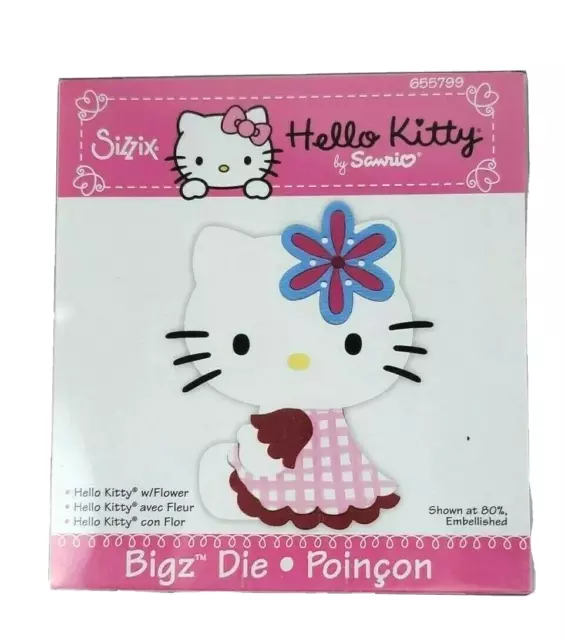 Sizzix Hello Kitty with Flower Bigz Die 655799 Sanrio Cat Sitting New in Package