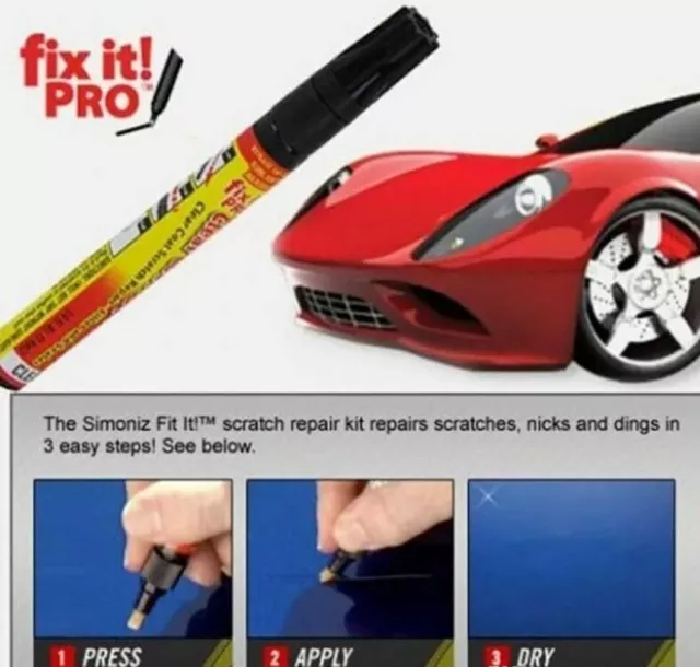 Fix It Pro Clear Car Scratch Repair Pen Simoniz Clear Coat Applicator