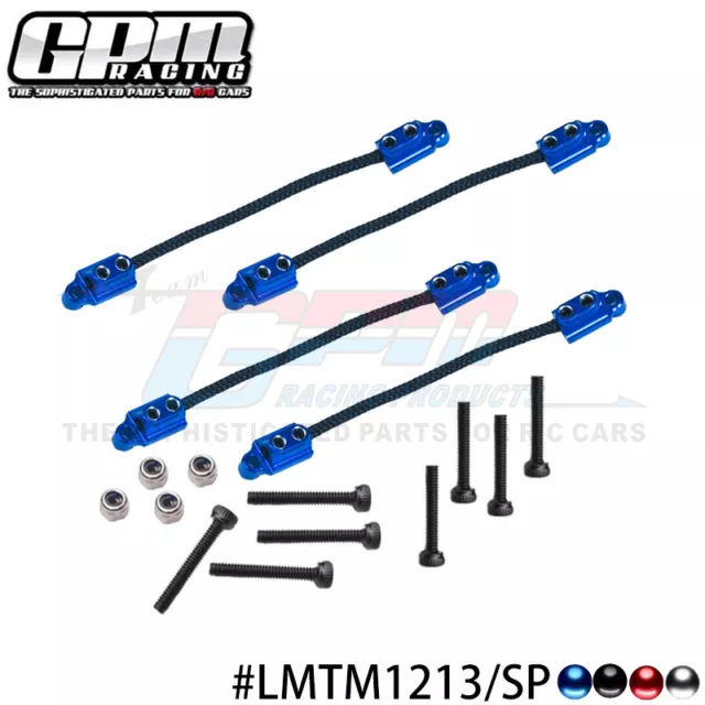 GPM Front & Rear Suspension Travel Limit Straps For LOSI 1/18 Mini LMT