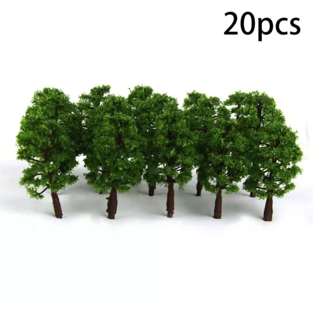 Arbres miniatures purs faits à la main 20 pièces accessoires de décor vert po