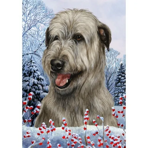 Winter Garden Flag - Grey Irish Wolfhound 153291