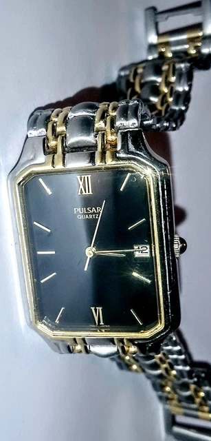 Montre Pulsar Pour Homme - Années 80/90 - Chronographe, Cuir - Neuf Avec étiquettes