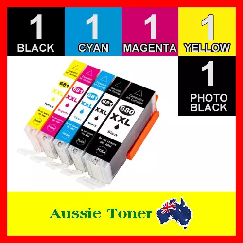 5x Ink Cartridges PGI-680 XXL CLI-681 for Canon TS6260 TS8260 TS9560 TR8560