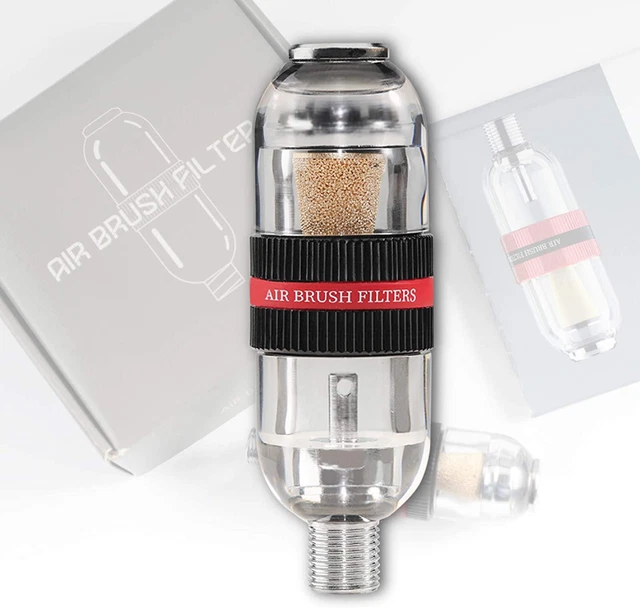 Aerógrafo SAGUD Nuevo Premium en Línea Mini Filtro de Aire Cepillo Agua...
