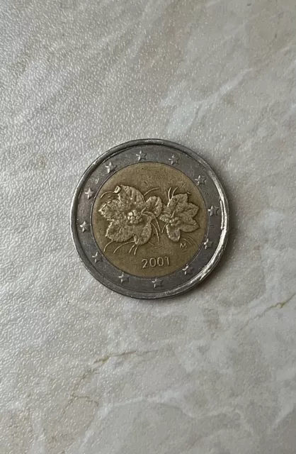 2 € Kursmünze mit Fehlprägungen - 2001 Finnland Moltebeere