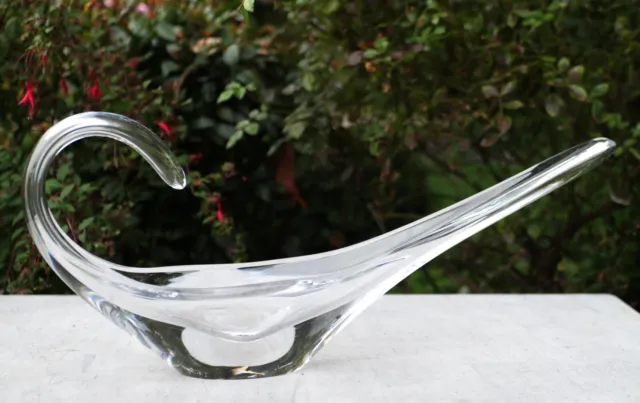 grande coupe en cristal SCHNEIDER FRANCE - XX ième  Dimensions 59 x 27 x 14 cm