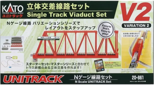 KATO N Gauge Unitrack Ensemble de viaduc à voie unique V2 20-861 Ensemble...