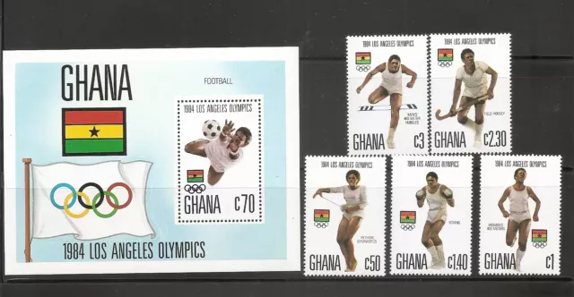 Ghana SC # 933-938 Los Angeles  1984 . Complete Set. MNH