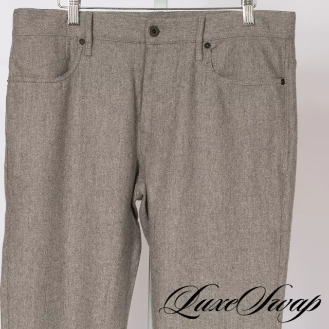 LNWOT Incotex Pale Smoke Grey Flannel 5 Pocket Ray Regular Fit Pants Trousers 34