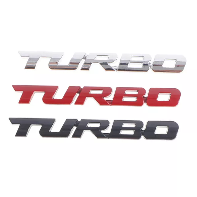 3D Metal Letter Turbo Car Motorcycle Emblem Badge Sticker Side Decoration SN❤