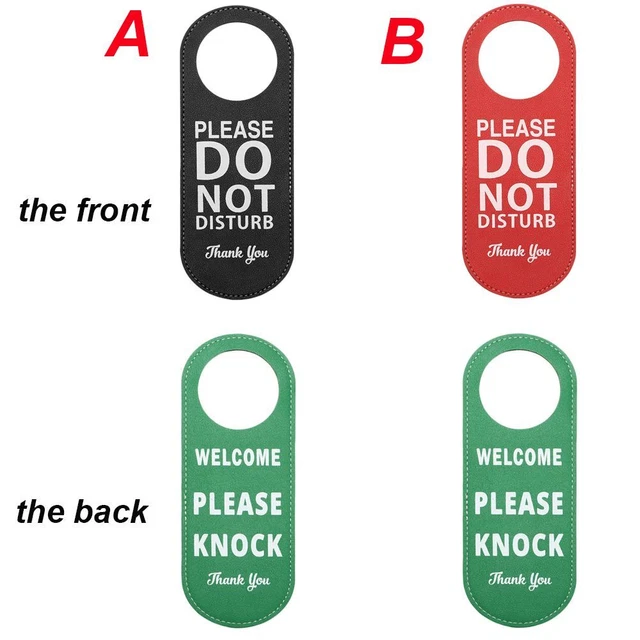 Cartello Porta “Non Disturbare” E “Pulisci Camera” – Segno Bifacciale In PVC Per Hotel O Casa, Rosso E Bianco
