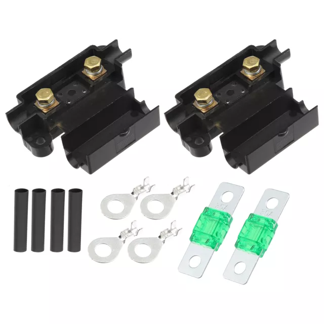 30 Amp ANS Fusibile Supporto Kit, Tubo Terminali, Plastica, Nero, 2 Set