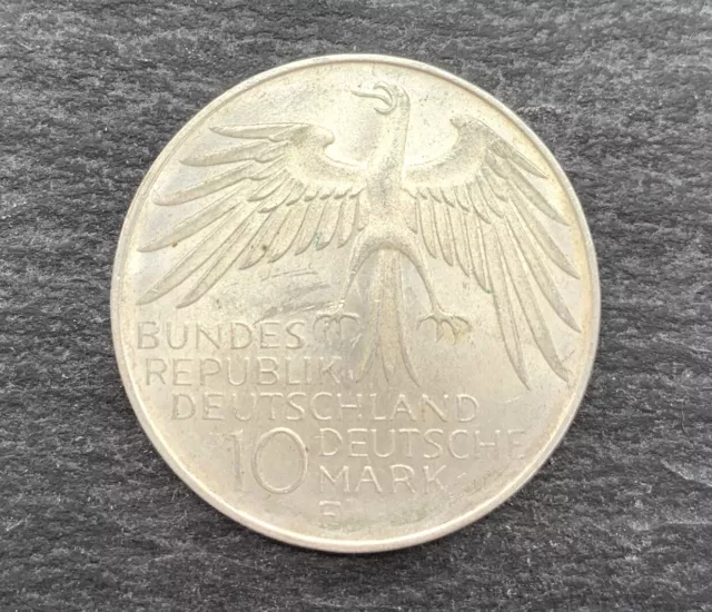 625/- Silbermünze, 10 Deutsche Mark, BRD, Olympische Spiele München, 1972, F