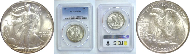 1944 Walking Liberty Half Dollar PCGS MS-66
