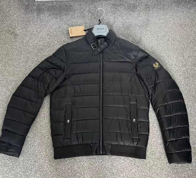 Belstaff Circuit Black Quilted Puffer Jacket Size M (uk 38/eur 48)