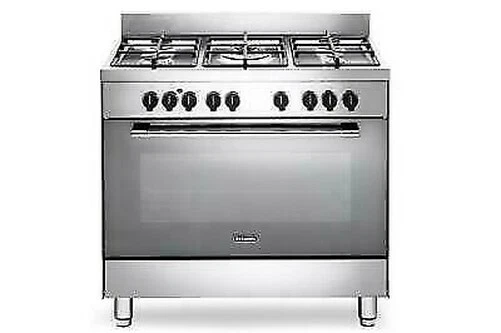 Delonghi GEMMA96MED Cuisine 5 Feux Four Électrique Multif. Triple Couronne Inox