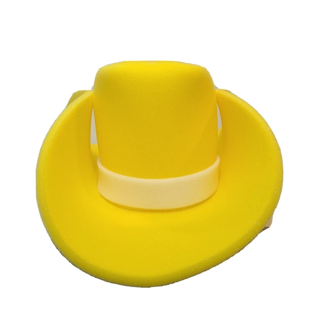 FOAM COWBOY WESTERN COSTUME HAT Yellow 24" made USA 30 gallons 23.00