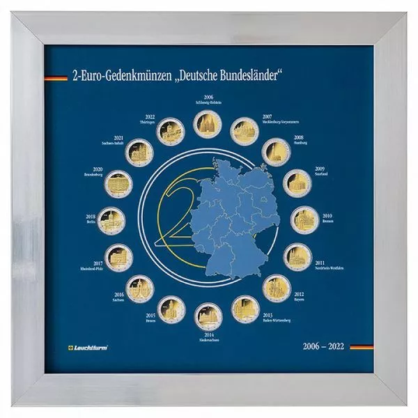 Cadre de présentation pour les 2€ Bundesländer allemands