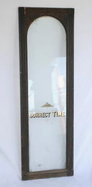 Antique CORRECT TIME Arched Window Wood Door. Victorian Hand Crafted UNIQUE