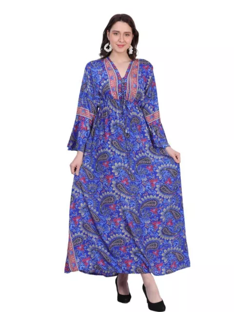 Robe longue smockée à fleurs pour femmes, avec manches, vente en gros, lot... 3