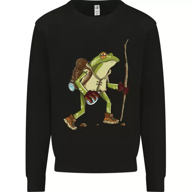 Trekking Hiking Rambling Frog Toad Funny Mens Sweatshirt Jumper