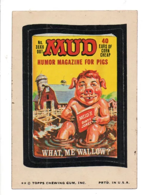 1974 Wacky Packages Series 11    MUD MAGAZINE     Tan Back