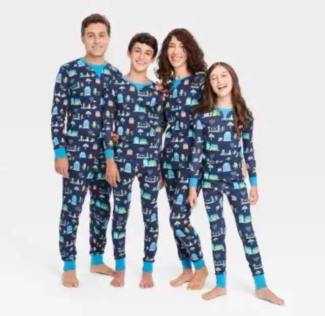 Chanukka Familie passender Pyjama Erwachsene Kinder Nachtwäsche Pyjama Pjs 2er Set