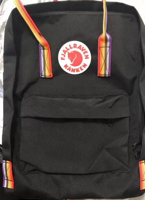 Fjällräven Kanken 16L Wander Und Freizeit Rucksack Mit Sitzkissen schwarz.mit🌈T