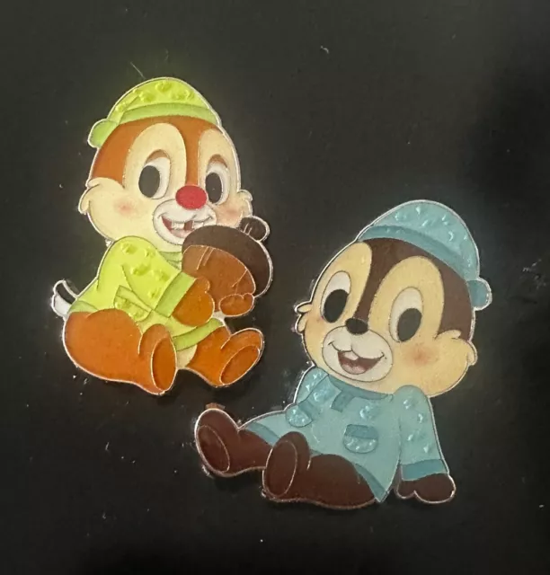 Disney Chip & Dale Pajamas Pin PJs Shanghai Disneyland 2 Pin Set SDLR