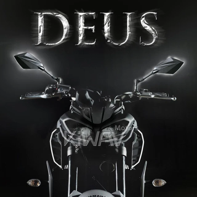 KiWAV rétroviserus noir DEUS style carbone universal 10mm 8mm pour MV Agusta 3