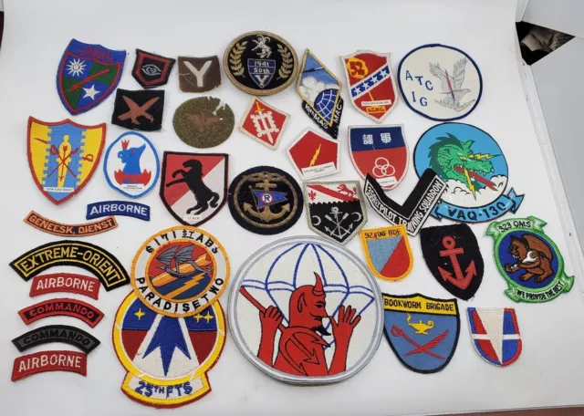 Lot of WW2 to Modern US Military Patches USAF Air Force US Army USN Navy