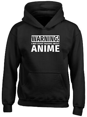 Warning May Start Talking about Anime Childrens Kids Hooded Top Hoodie Boys Girl
