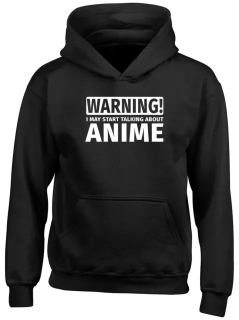 Warning May Start Talking about Anime Childrens Kids Hooded Top Hoodie Boys Girl