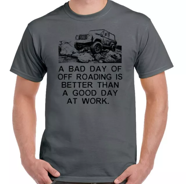 T-shirt 4x4 divertente da uomo A Bad Day Off Roading 90 110 SVX 2