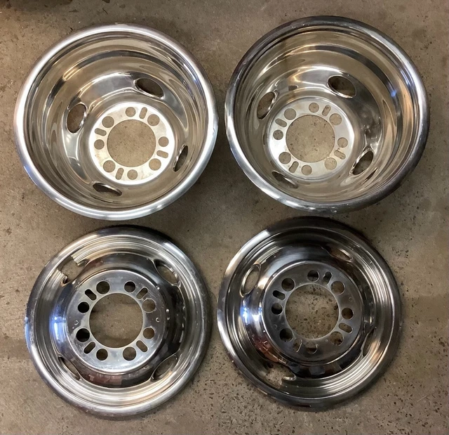 FORD F350 DUALLY Chrome Stainless 16" Wheel Simulators Cover Hub Caps