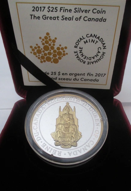 2017 CANADA - Great Seal of Canada Gilt Silver Coin - ER