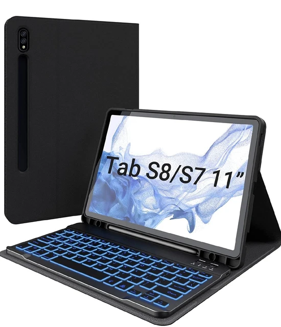 Typecase Keyboard Case For Samsung Tab S8/S7 11" Slim Leather Folio Wireless