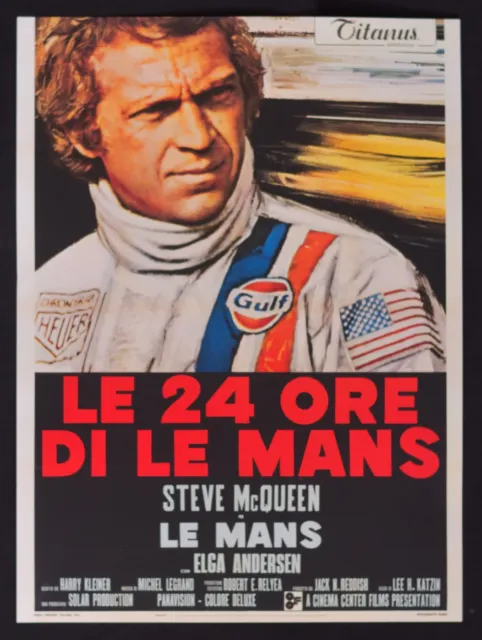 Affiche Le 24 Heures De Le Mans Steve Mcqueen Gulf Ferrari Formule Uno CAT2