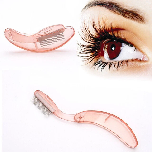 Foldable Steel Eyebrow Eyelash Extension Brush Metal Makeup Comb Tool Hot