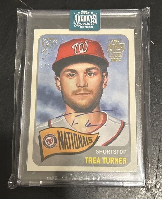TREA TURNER 1/1 2024 Topps Archives Signature Series Auto ASTT
