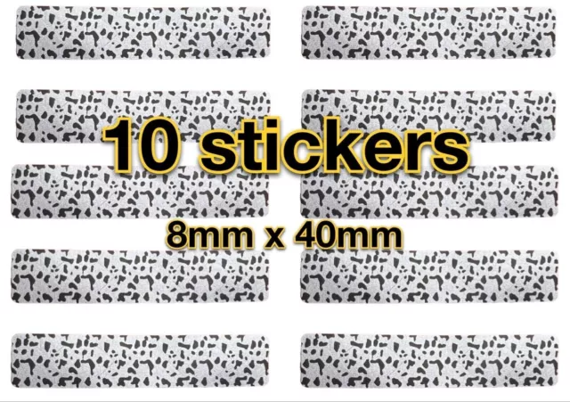 Scratch Off Stickers Prize & Gift Card Passwords 8x40mm 10 - 100pcs grey Leopard