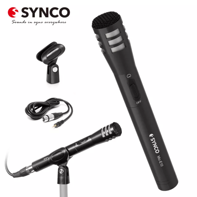 Synco Mic-E10 Cardioid Professional Vocal Instrument Microphone For Guitar Drums